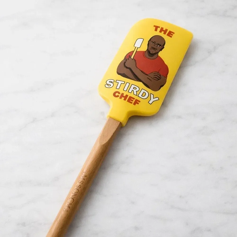 Williams Sonoma Terry Crews No Kid Hungry Wood Handle Spatula Limited Edit NWT